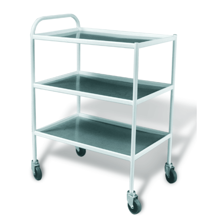 Столик інструментальний пересувний з ручкою на 3 полиці