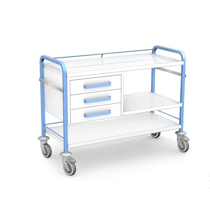 Візок медичний для перевезення їжі з полицями
